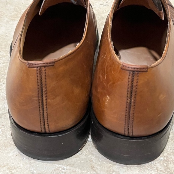 Church Custom Grade Captoe Oxford Dress Shoes Brown Calf Leather 9 Wide UK Made main image 8